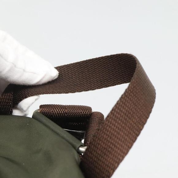 PRADA Backpack Nylon Khaki Silver - Picture 8 of 13